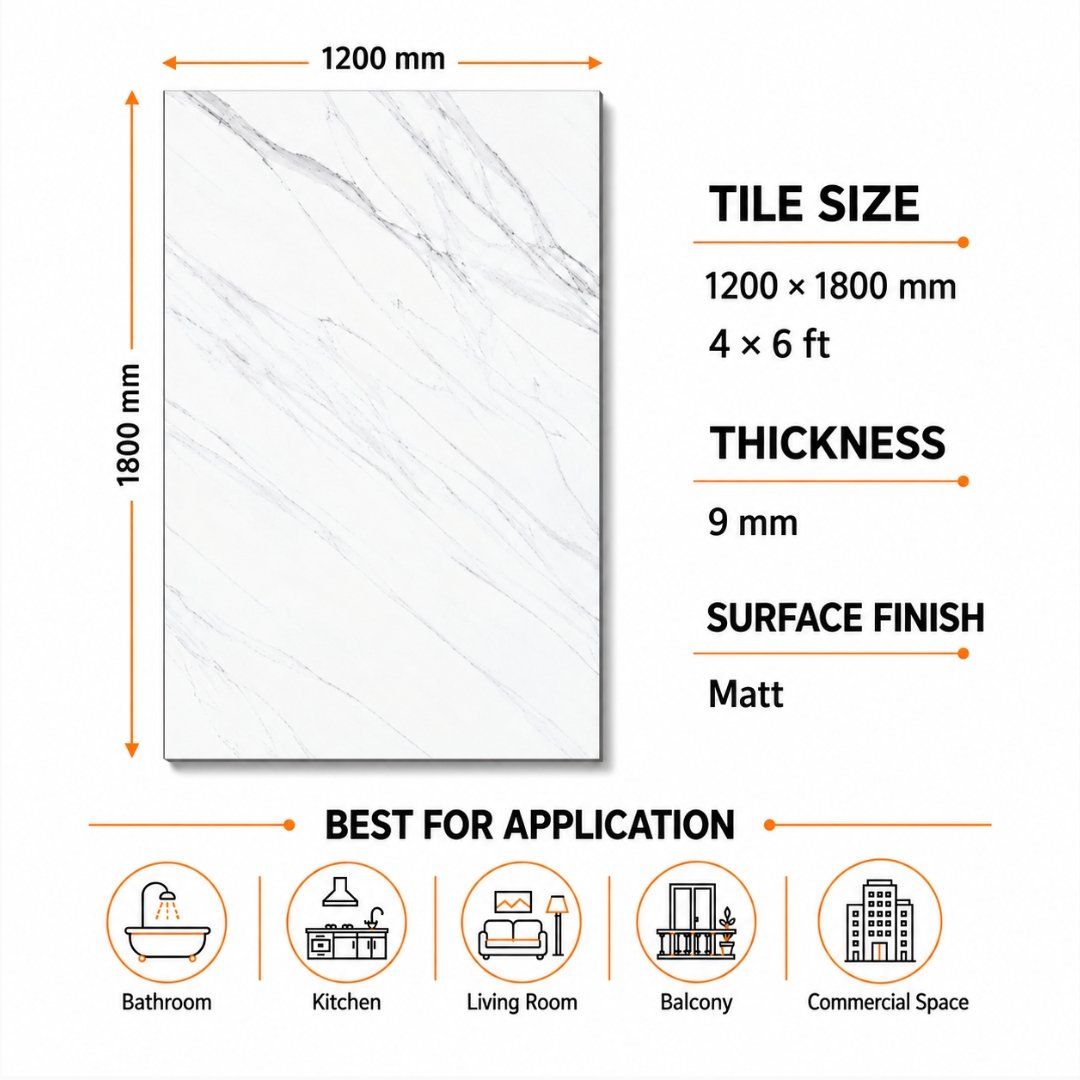 RSC - STATURIO SAGA, marble-look wall tile for bathroom (view 5)